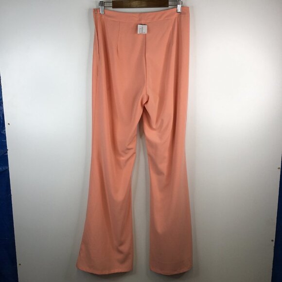 Windsor High Waist Wide Leg Lined Peach Trousers Pants Size L. NEW - Picture 9 of 12